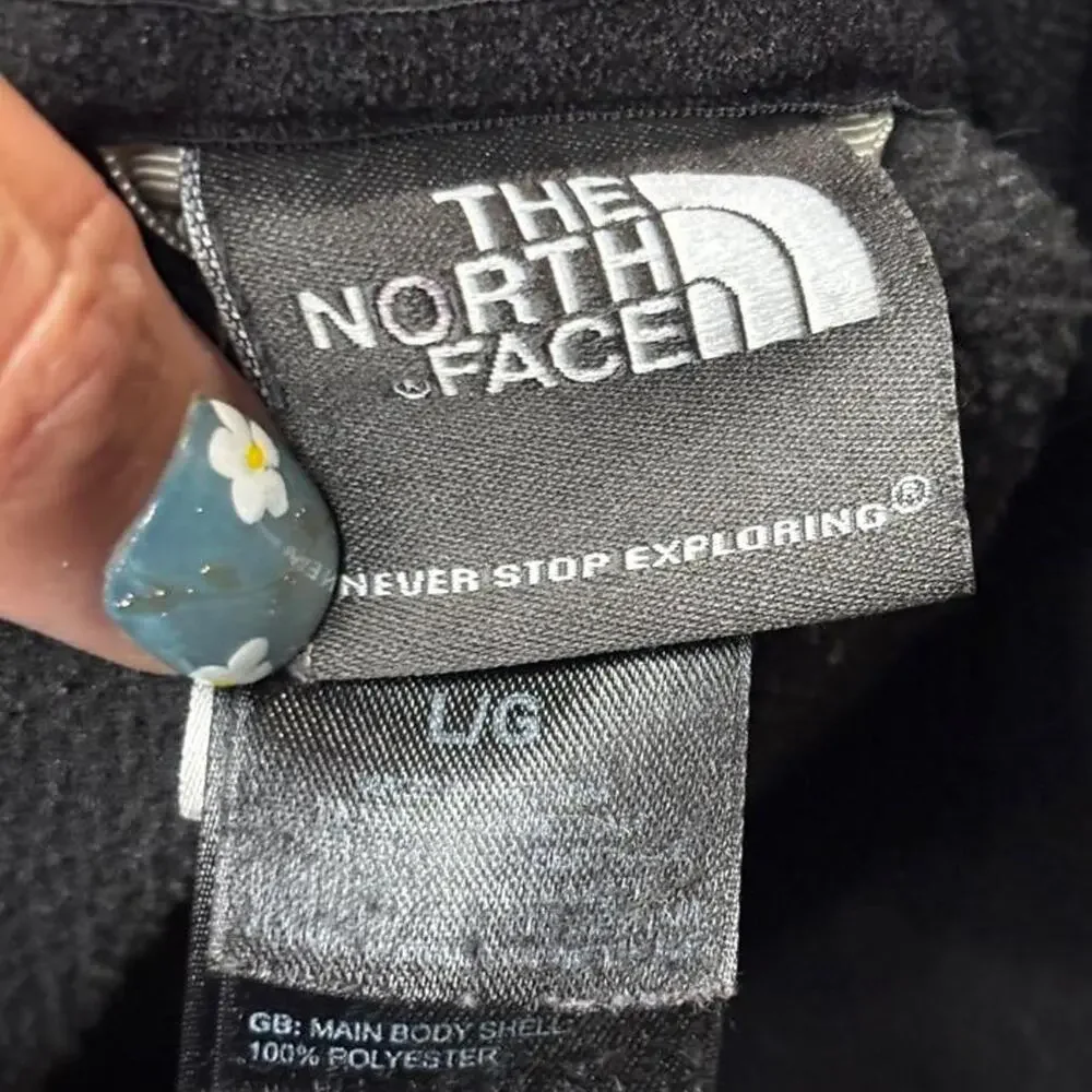 The North Face TKA Glacier 1/4 Zip Fleece Pullover Black Men's Size Large